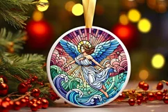 Round Christmas Ornament Sublimation|Clipart Product Image 2