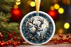 Round Christmas Ornament Sublimation|Clipart Product Image 2