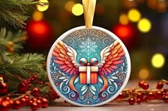 Round Christmas Ornament Sublimation|Clipart Product Image 2