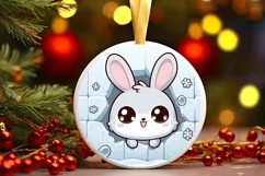 Round Christmas Ornament Sublimation|Clipart Product Image 1