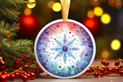 Round Christmas Ornament Sublimation|Clipart Product Image 3