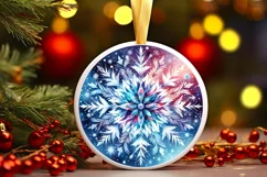 Round Christmas Ornament Sublimation|Clipart Product Image 1