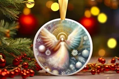 Round Christmas Ornament Sublimation|Clipart Product Image 2