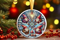 Round Christmas Ornament Sublimation|Clipart Product Image 2