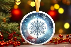 Round Christmas Ornament Sublimation|Clipart Product Image 1