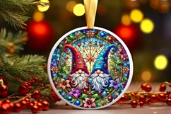 Round Christmas Ornament Sublimation|Clipart Product Image 2