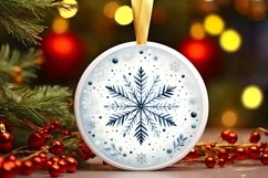 Round Christmas Ornament Sublimation|Clipart Product Image 3