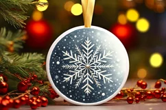 Round Christmas Ornament Sublimation|Clipart Product Image 3