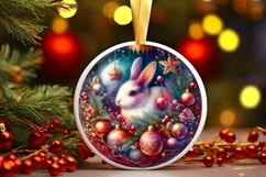 Round Christmas Ornament Sublimation|Clipart Product Image 1
