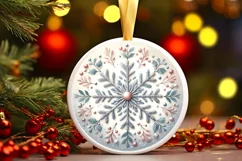 Round Christmas Ornament Sublimation|Clipart Product Image 3