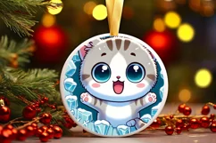 Round Christmas Ornament Sublimation|Clipart Product Image 2