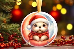 Baby Walrus Christmas Ornament Sublimation PNG Product Image 3