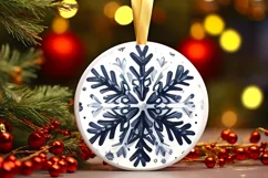 Round Christmas Ornament Sublimation|Clipart Product Image 1