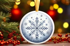Round Christmas Ornament Sublimation|Clipart Product Image 3