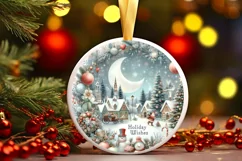 Holiday Wishes Pastel Watercolor Scene Product Image 3