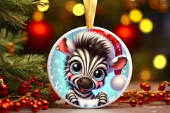 Round Christmas Ornament Sublimation|Clipart Product Image 2