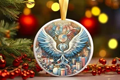Round Christmas Ornament Sublimation|Clipart Product Image 2