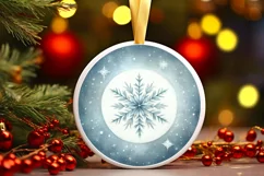 Round Christmas Ornament Sublimation|Clipart Product Image 3