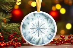Round Christmas Ornament Sublimation|Clipart Product Image 1
