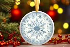Round Christmas Ornament Sublimation|Clipart Product Image 3