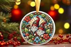 Round Christmas Ornament Sublimation|Clipart Product Image 2
