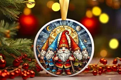 Round Christmas Ornament Sublimation|Clipart Product Image 2