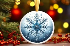 Round Christmas Ornament Sublimation|Clipart Product Image 1