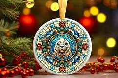 Round Christmas Ornament Sublimation|Clipart Product Image 2