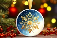 Round Christmas Ornament Sublimation|Clipart Product Image 1