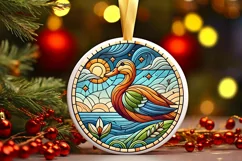 Round Christmas Ornament Sublimation|Clipart Product Image 2