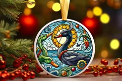 Round Christmas Ornament Sublimation|Clipart Product Image 2