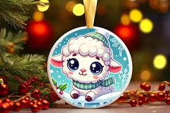 Round Christmas Ornament Sublimation|Clipart Product Image 2