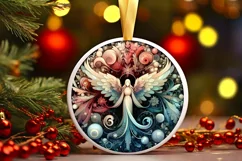 Round Christmas Ornament Sublimation|Clipart Product Image 1