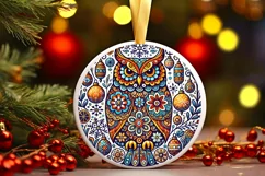 Round Christmas Ornament Sublimation|Clipart Product Image 2
