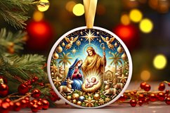 Round Christmas Ornament Sublimation|Clipart Product Image 1