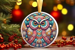 Round Christmas Ornament Sublimation|Clipart Product Image 2
