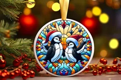 Round Christmas Ornament Sublimation|Clipart Product Image 1