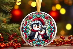 Round Christmas Ornament Sublimation|Clipart Product Image 1