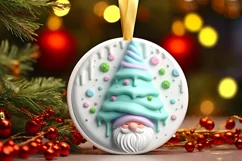 Round Christmas Ornament Sublimation|Clipart Product Image 2
