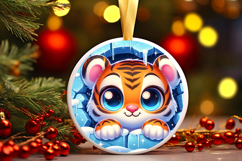 Round Christmass Ornament PNG Product Image 1