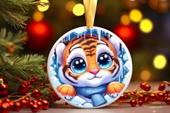 Round Christmas Ornament Sublimation|Clipart Product Image 1