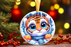 Round Christmass Ornament PNG Product Image 1