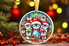 Round Christmass Ornament PNG Product Image 1