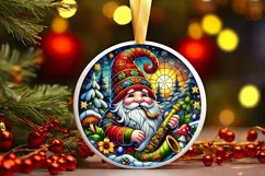 Round Christmas Ornament Sublimation|Clipart Product Image 2
