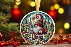 Round Christmas Ornament Sublimation|Clipart Product Image 2