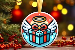 Round Christmas Ornament Sublimation|Clipart Product Image 2