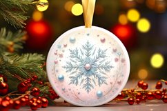 Round Christmas Ornament Sublimation|Clipart Product Image 1