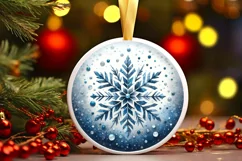 Round Christmas Ornament Sublimation|Clipart Product Image 1