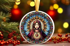 Round Christmas Ornament Sublimation|Clipart Product Image 2