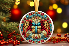 Round Christmass Ornament PNG Product Image 1